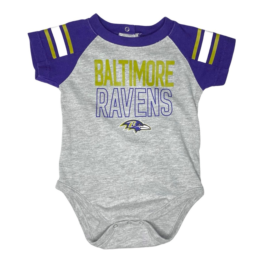 NFL Baltimore Ravens Football Short Sleeve Bodysuit Size 12M